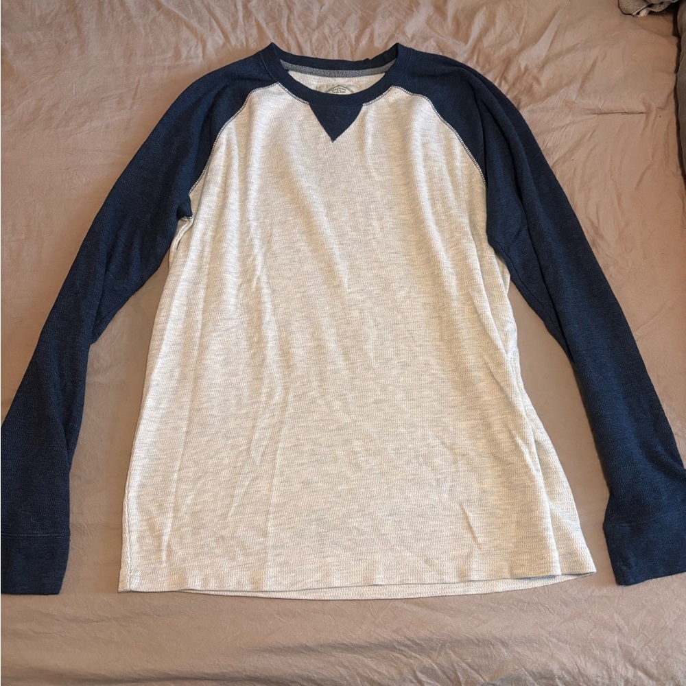 St. John's Bay Navy and Cream Men's Shirt